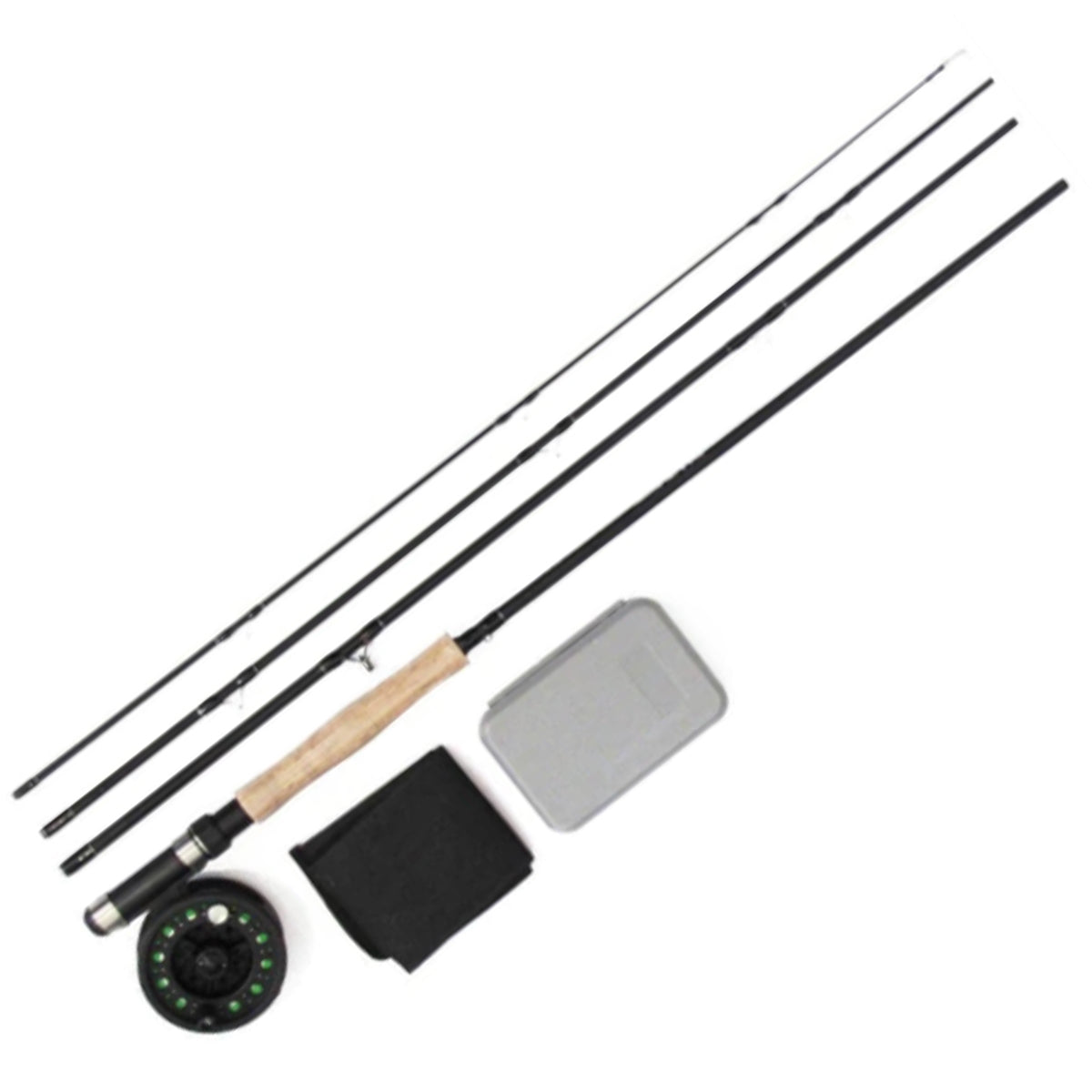 COMBO DE PESCA CON MOSCA BLUE FOX FLOTING CASTING CAÑA + CARRETE + LINEA