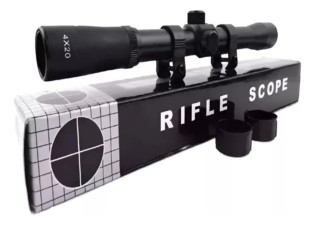 Rifle Caza Postones 5.5 + Bipode + Mira 4x20 + 100 Postones