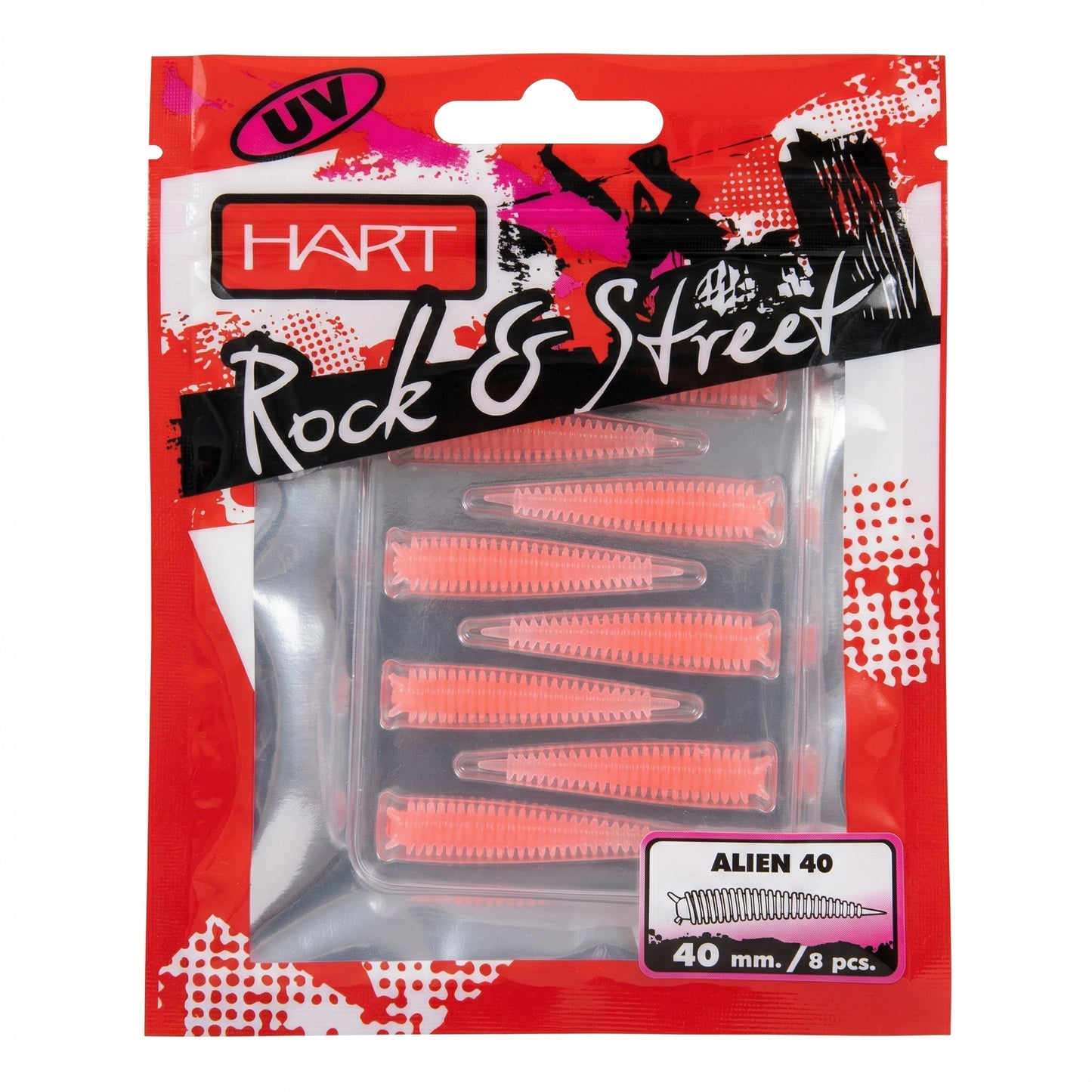 Señuelo Vinilo Hart Rock Street Alien 40mm Pack 8 Unidades