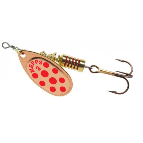 Mepps Spinner Aglia Decoree Copper Punto Rojo Señuelo de Pesca