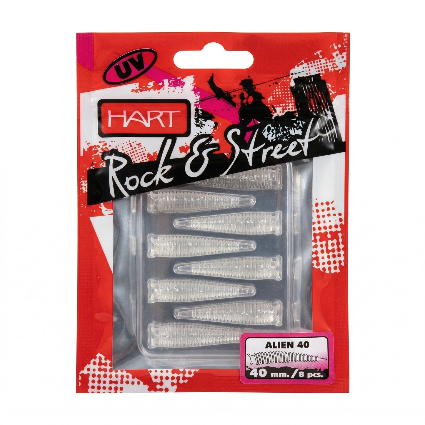 Señuelo Vinilo Hart Rock Street Alien 40mm Pack 8 Unidades
