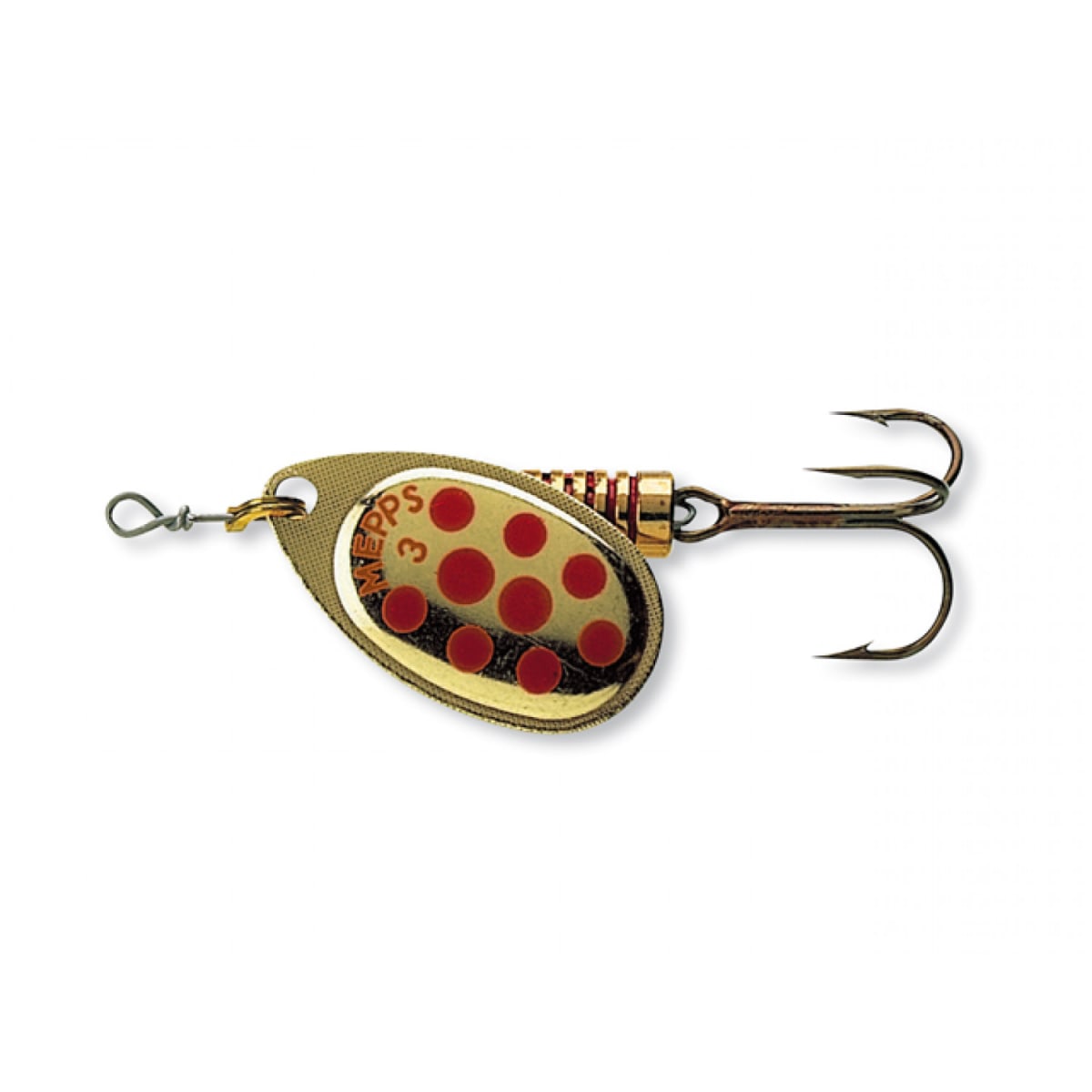 Mepps Spinner Aglia Decoree Gold Punto Rojo Señuelo de Pesca