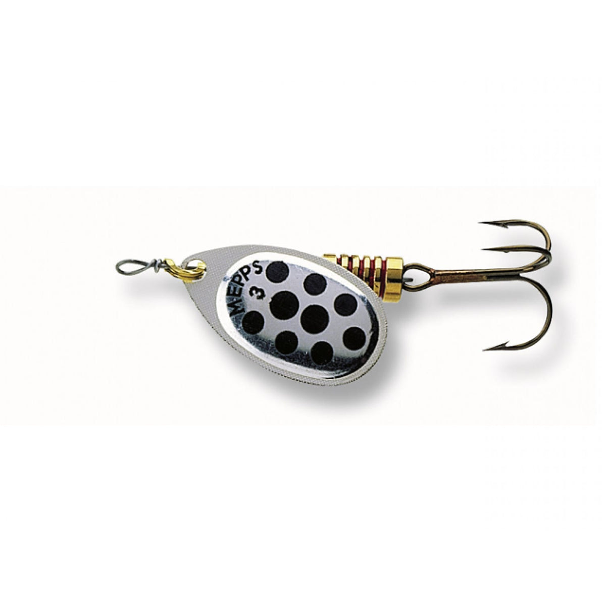 Mepps Spinner Aglia Decoree Silver Punto Negro Señuelo de Pesca